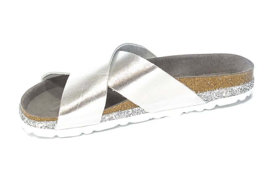 Klapki Presso 3-116927 Silver