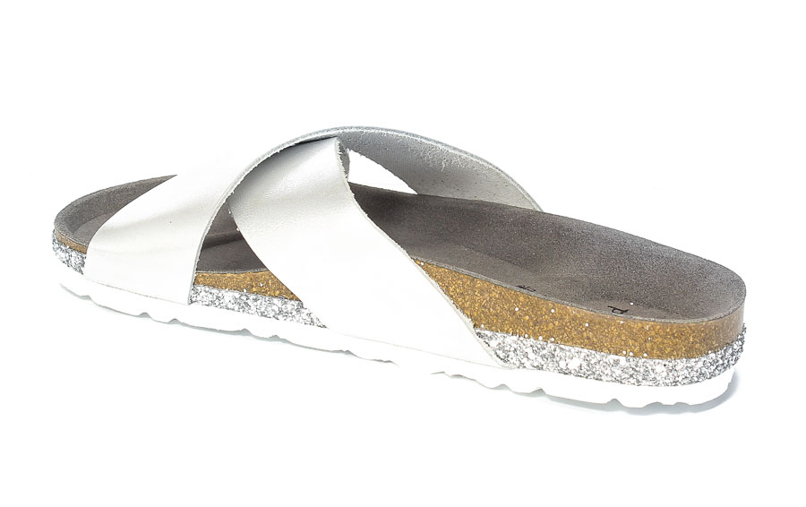 Klapki Presso 3-116927 Silver