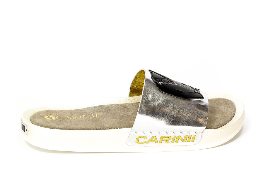 Klapki Carinii B3980/RT-611-000-000-C37 Srebrny