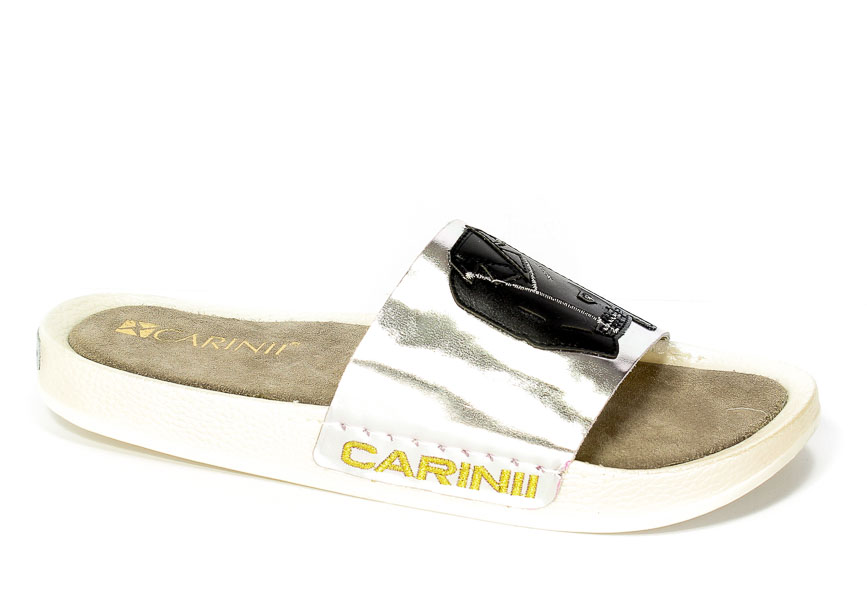 Klapki Carinii B3980/RT-611-000-000-C37 Srebrny