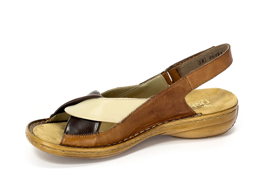 Sandały Rieker 60832-25 Brown Combination