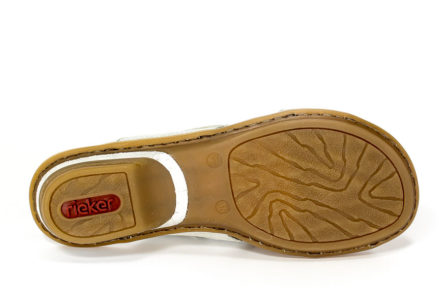 Klapki Rieker 63495-90 Silver/Platinum