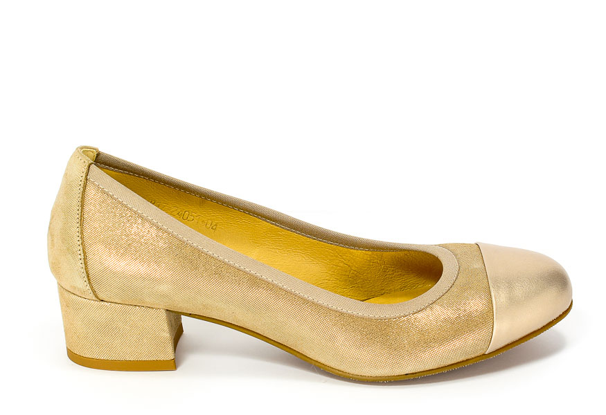 Półbuty Uncome 24051 Beige Gold