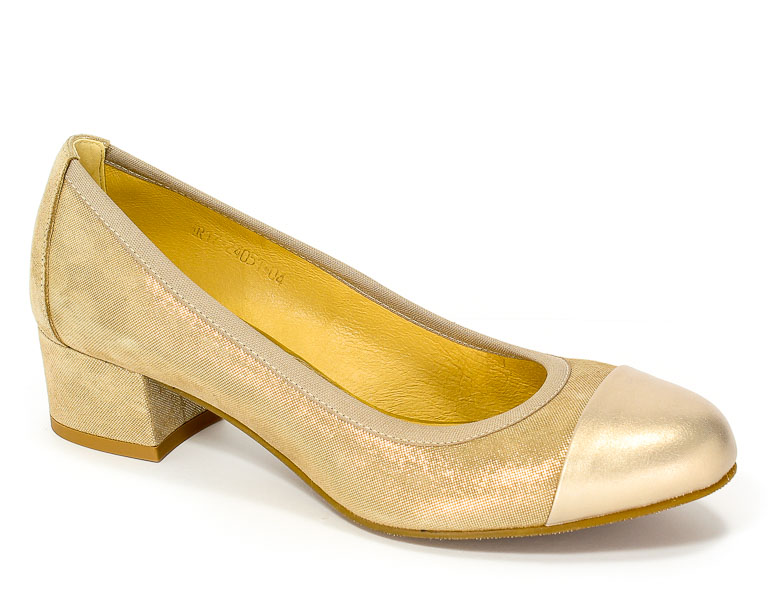 Półbuty Uncome 24051 Beige Gold