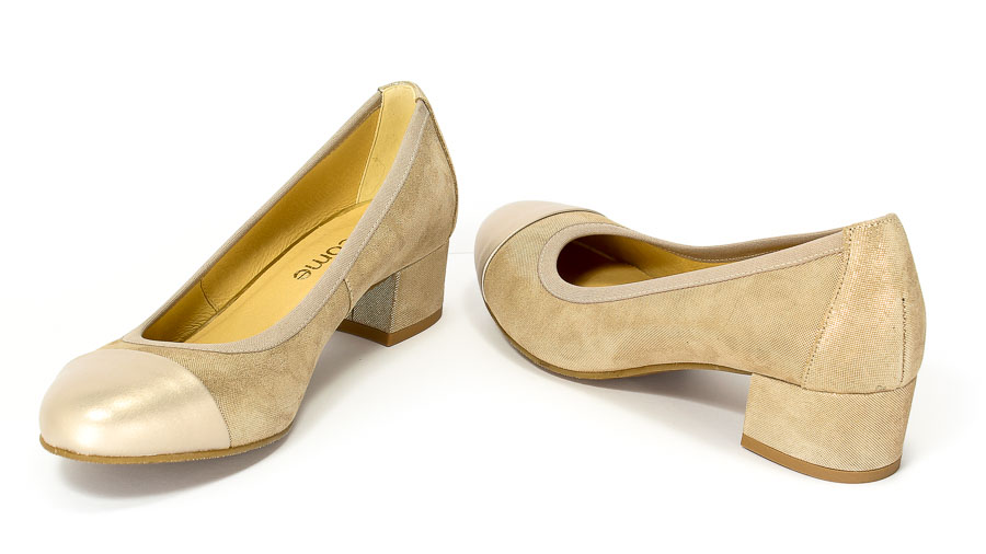 Półbuty Uncome 24051 Beige Gold