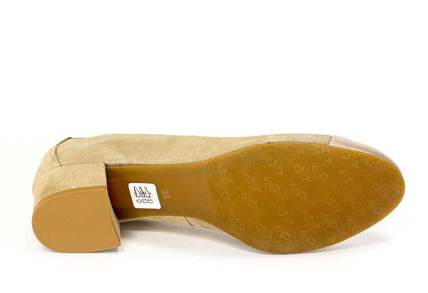 Półbuty Uncome 24051 Beige Gold