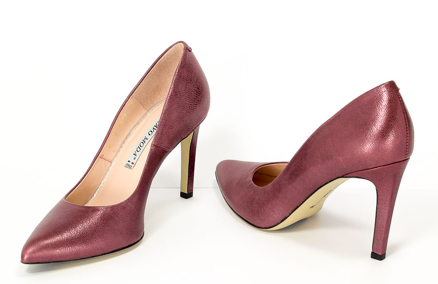 Czółenka Bravo Moda 1373 Fiolet Metal