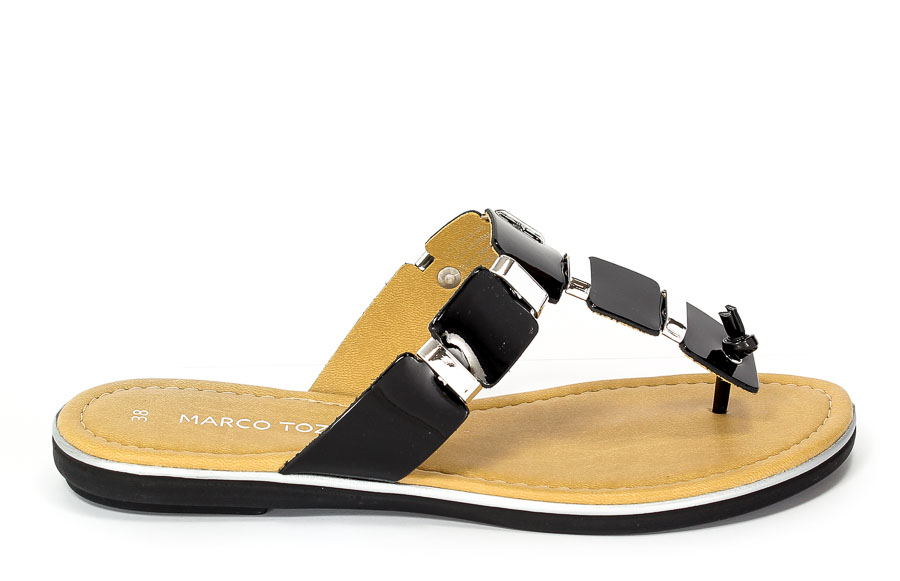 Klapki Marco Tozzi 2-27156-38 018 Black Patent