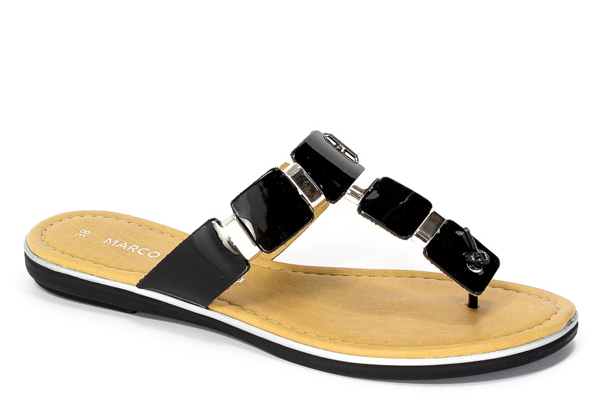 Klapki Marco Tozzi 2-27156-38 018 Black Patent