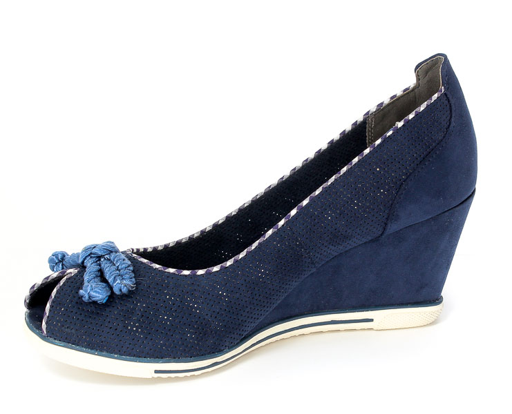 Czółenka Letnie Marco Tozzi 2-29305-28 890 Navy Comb