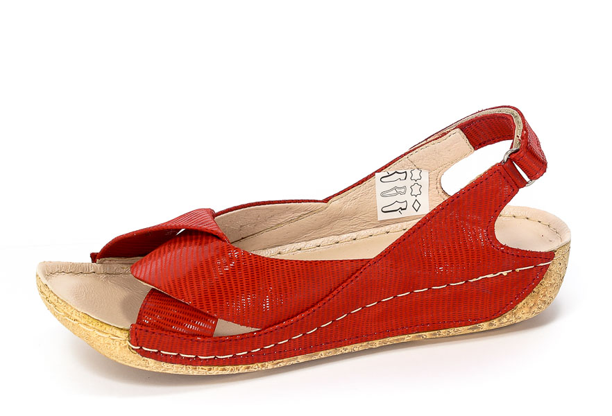 Sandały Euro Moda Tych. 521 Czerwony Tejus