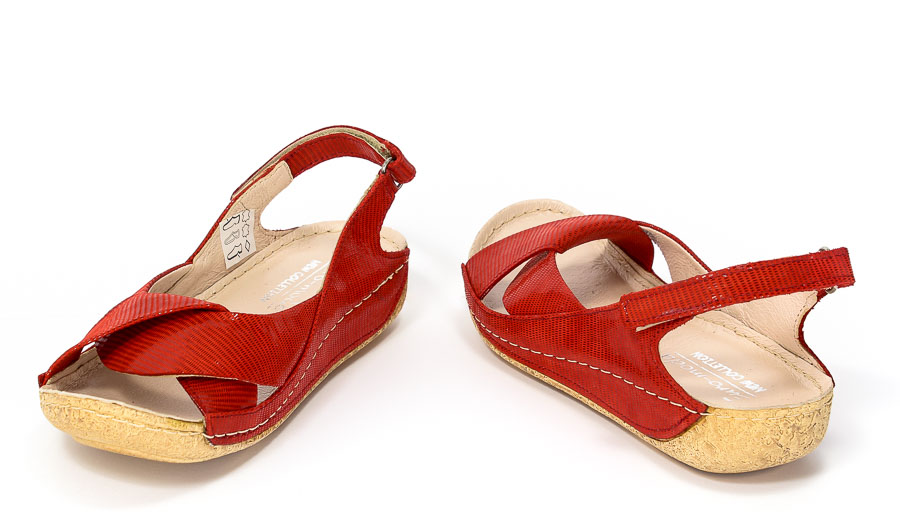 Sandały Euro Moda Tych. 521 Czerwony Tejus