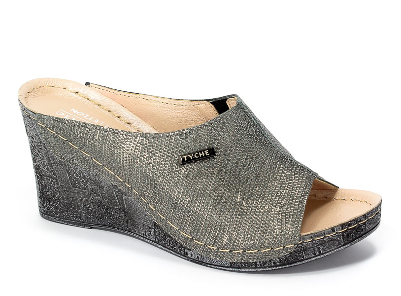 Klapki Euro Moda Tych. 581 Szaro Srebrny
