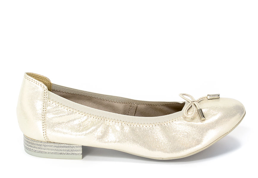 Baleriny Caprice 9-22166-28 116 Offwht Glitter