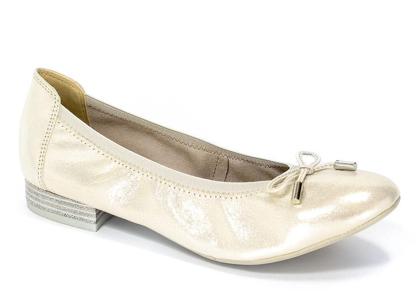 Baleriny Caprice 9-22166-28 116 Offwht Glitter