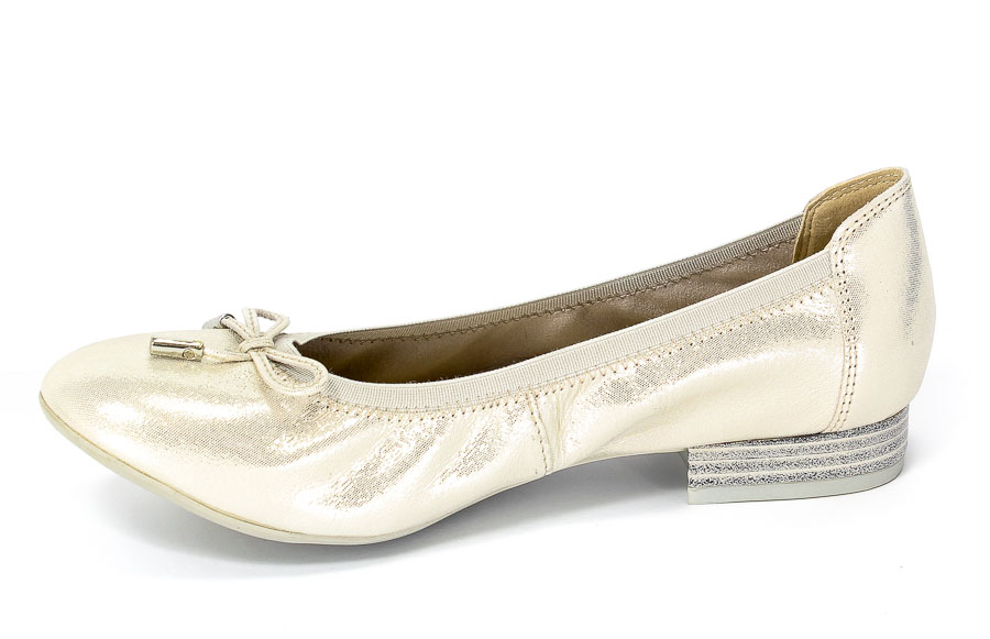 Baleriny Caprice 9-22166-28 116 Offwht Glitter