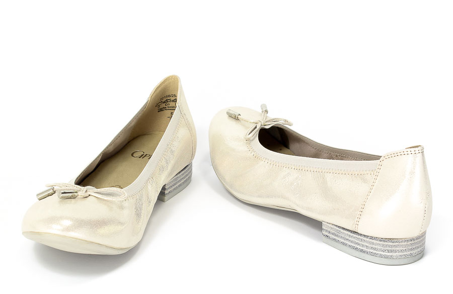 Baleriny Caprice 9-22166-28 116 Offwht Glitter
