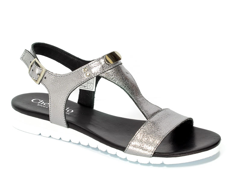 Sandały CheBello 501 Srebro Kryształ