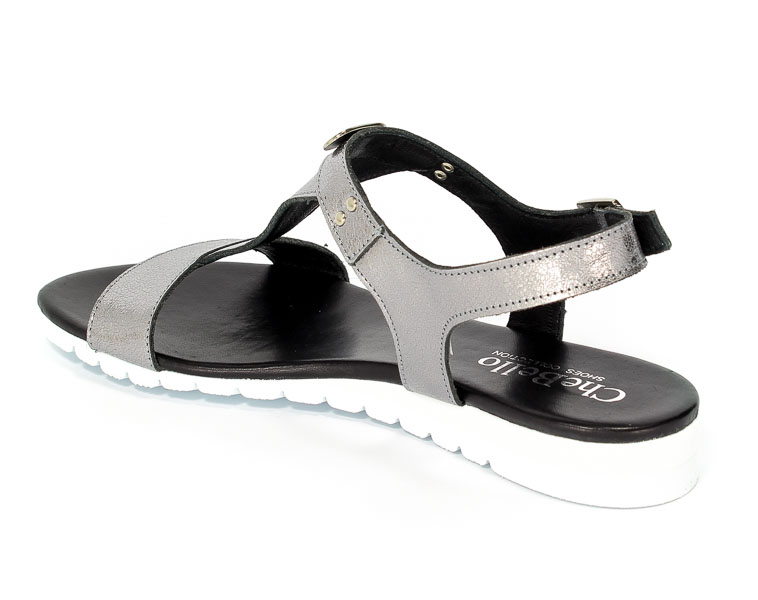 Sandały CheBello 501 Srebro Kryształ