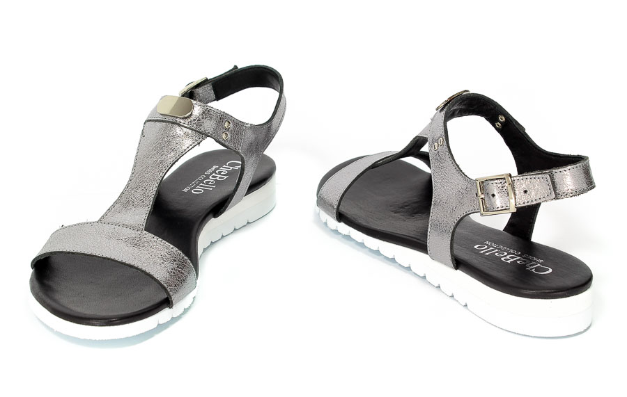 Sandały CheBello 501 Srebro Kryształ