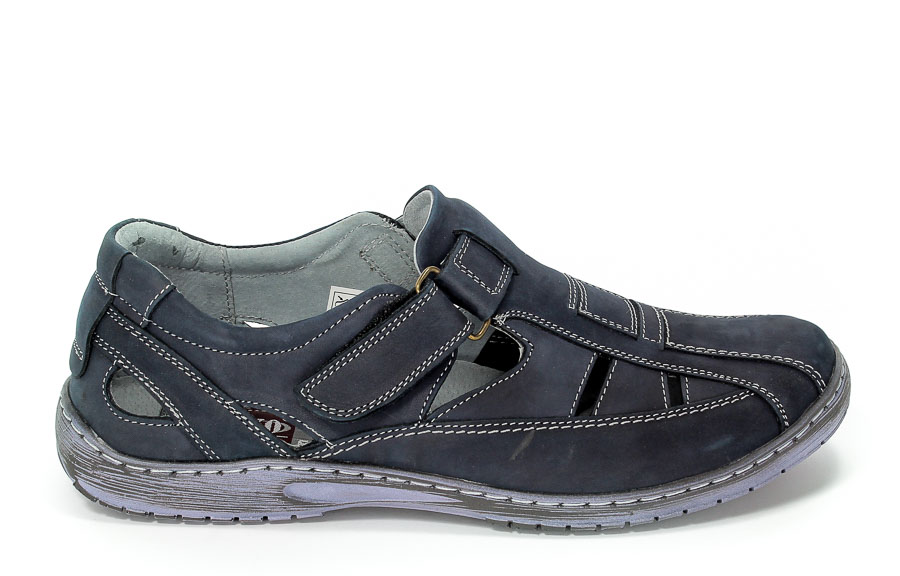 Półbuty Letnie Riko 458 Nubuk Blue