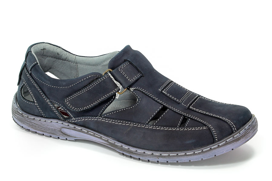 Półbuty Letnie Riko 458 Nubuk Blue