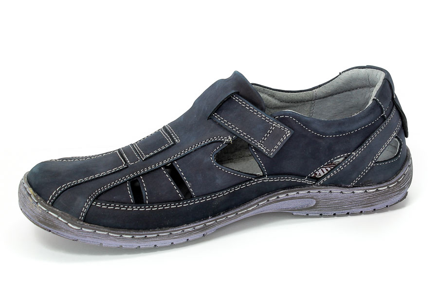 Półbuty Letnie Riko 458 Nubuk Blue