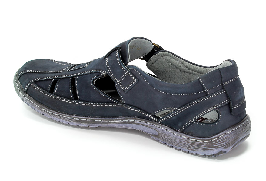 Półbuty Letnie Riko 458 Nubuk Blue