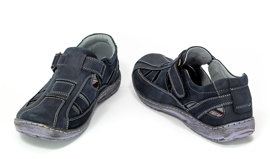 Półbuty Letnie Riko 458 Nubuk Blue
