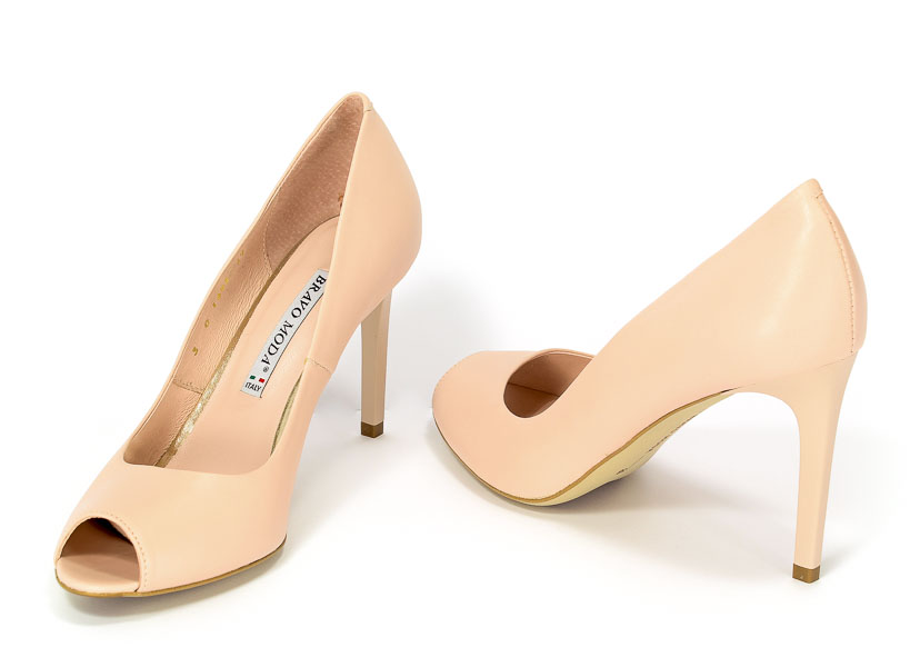 Czółenka Letnie Bravo Moda 1493 Rose Skóra