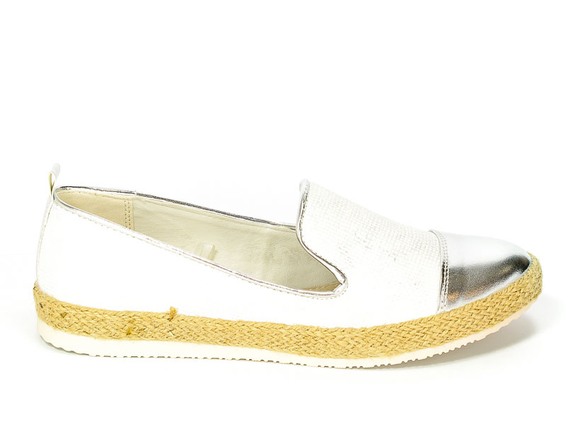 Espadryle American G-C16925 Silver/White