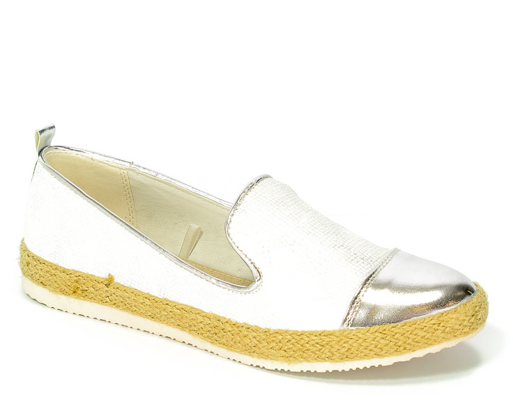 Espadryle American G-C16925 Silver/White