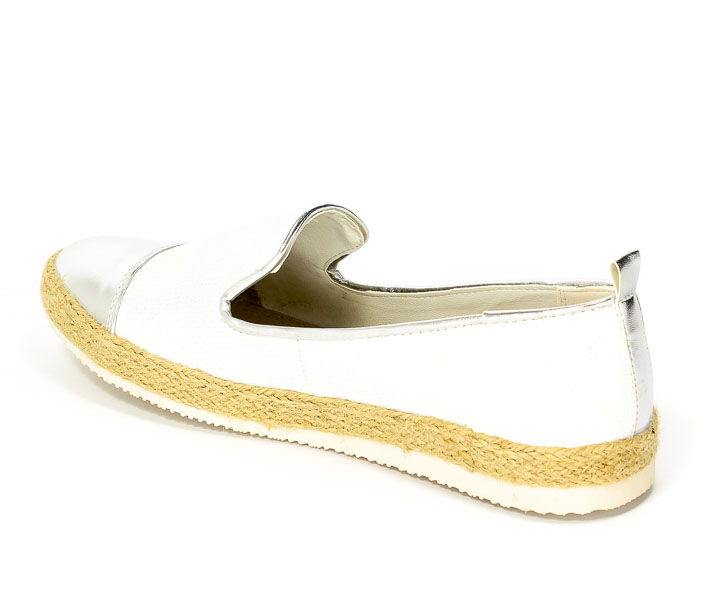 Espadryle American G-C16925 Silver/White