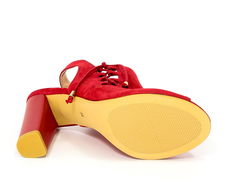 Botki Letnie Eksbut 37-4547-G38-1G Czerwony