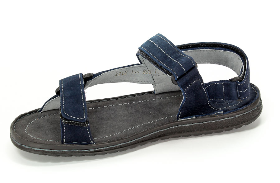 Sandały Riko 806 Juma Blue Welur