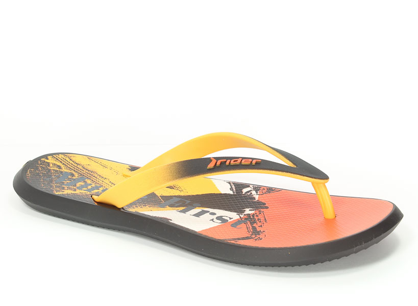 Klapki Rider 82024 23923 Black/Yellow/Orange