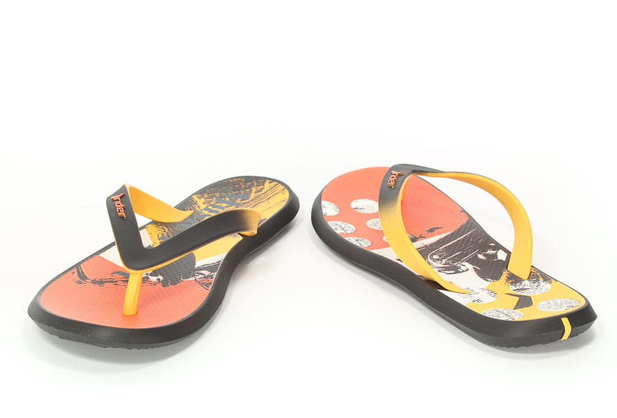 Klapki Rider 82024 23923 Black/Yellow/Orange