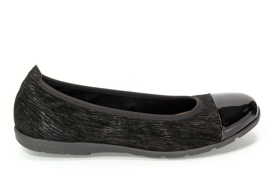 Baleriny Caprice 9-22102-29 033 Black Sue.Comb