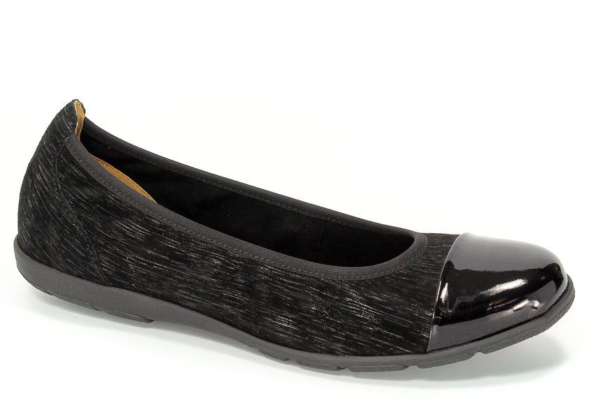 Baleriny Caprice 9-22102-29 033 Black Sue.Comb