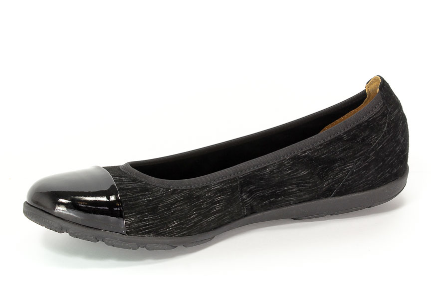 Baleriny Caprice 9-22102-29 033 Black Sue.Comb