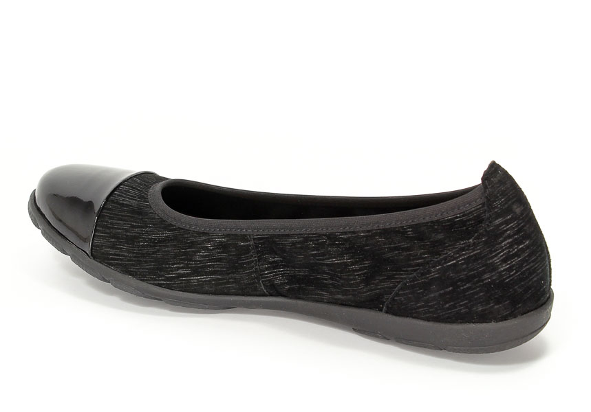 Baleriny Caprice 9-22102-29 033 Black Sue.Comb