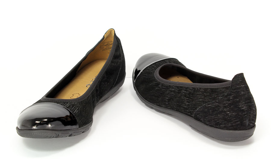 Baleriny Caprice 9-22102-29 033 Black Sue.Comb