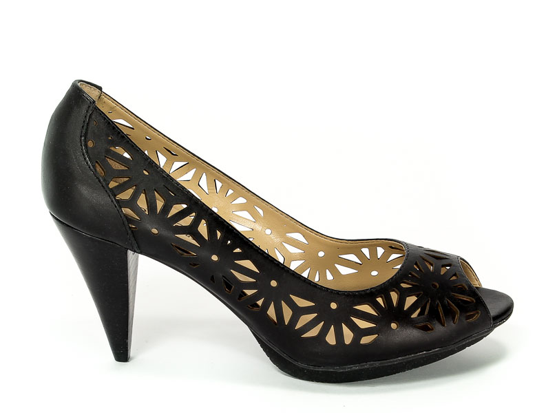 Czółenka Letnie Stephanie 6907 Atando Black.Prz