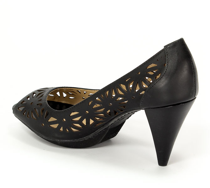 Czółenka Letnie Stephanie 6907 Atando Black.Prz