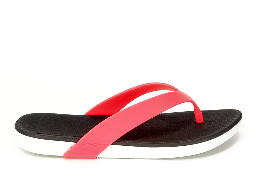 Klapki Rider 82134 21428 White/Black/Pink