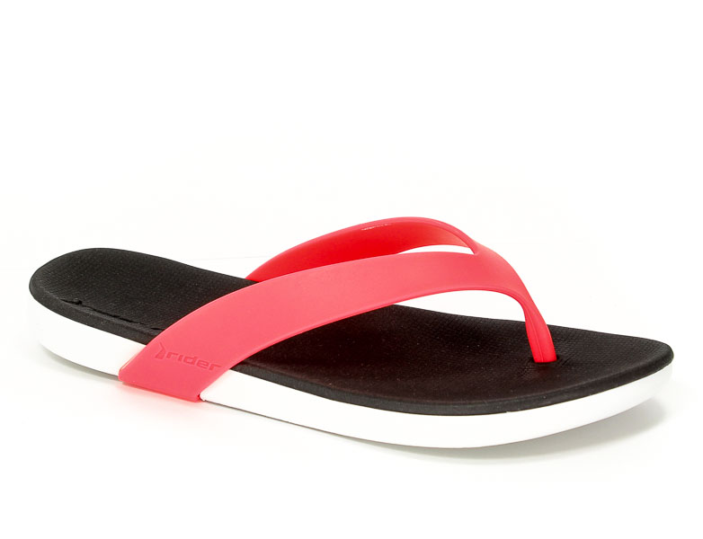 Klapki Rider 82134 21428 White/Black/Pink