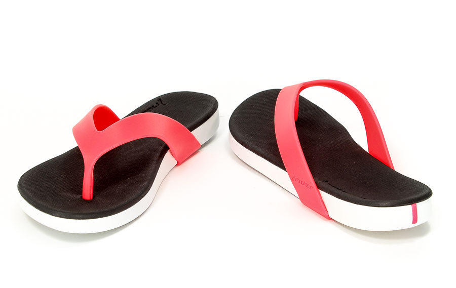 Klapki Rider 82134 21428 White/Black/Pink