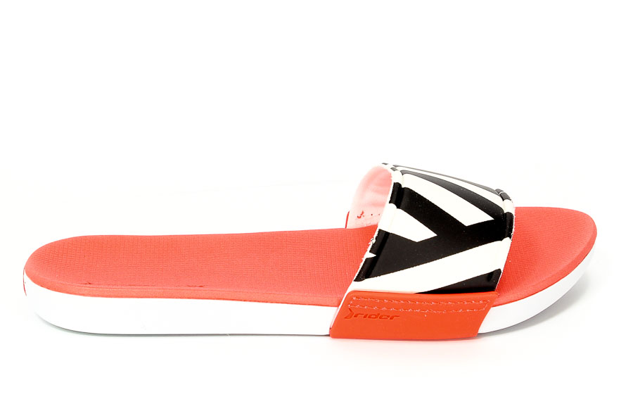 Klapki Rider 82135 23414 White/Black/Red