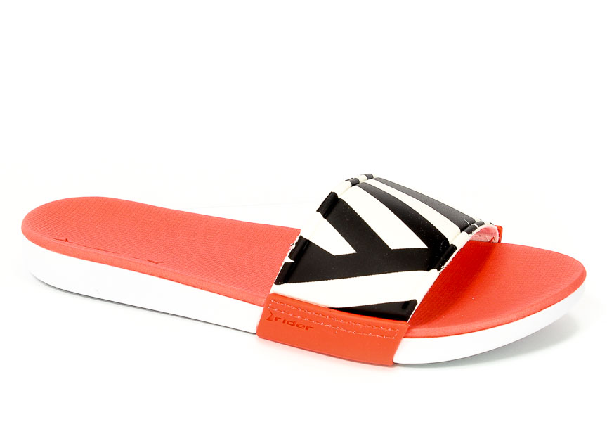 Klapki Rider 82135 23414 White/Black/Red