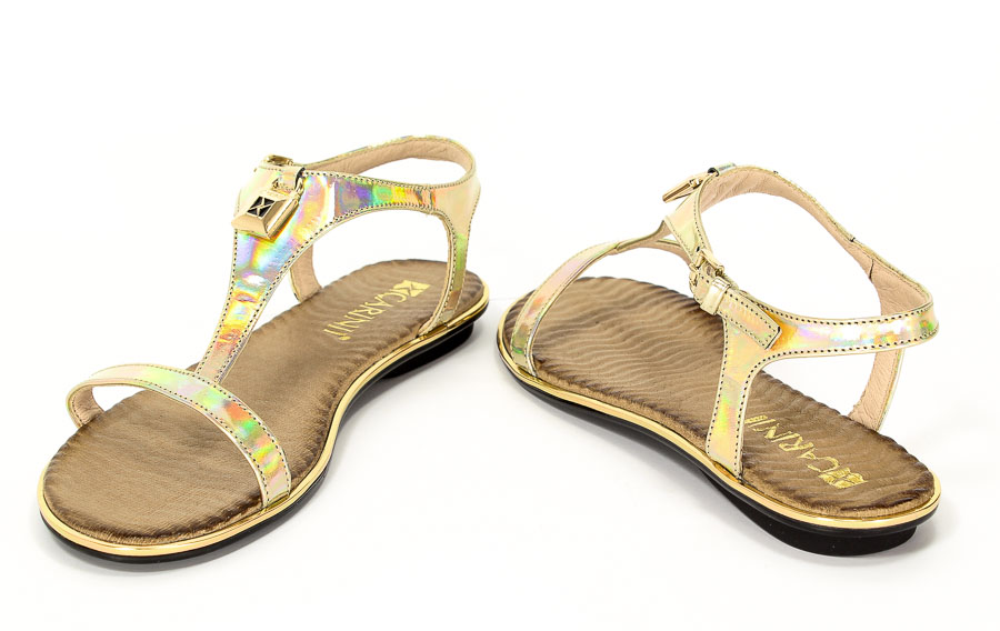 Sandały Carinii B4012-180-000-000-971 Złoty